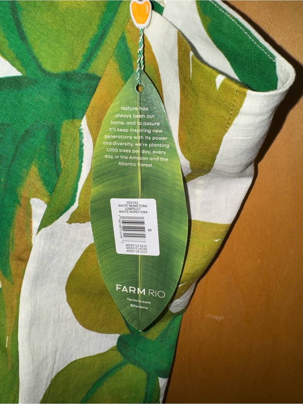 Farm Rio Monstera One-Shoulder Wide-Leg Jumpsuit - Picture 10 of 12